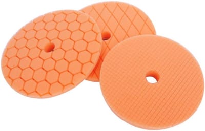 Polijstschijven Set - Schuurspons Wielen - Auto Lak Verzorgen - Wasbaar Herbruikbaar - 150mm Diameter - Geel