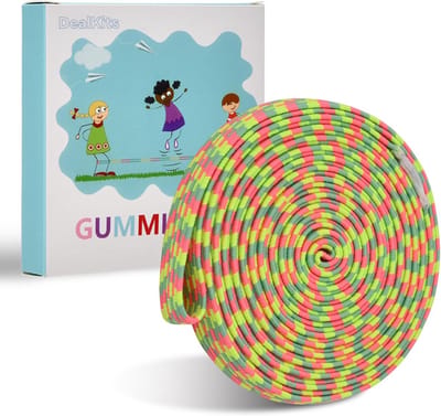 Kinderset voor het Gummitwist spel - Rubber elastische band voor kinderen - Tuin- en pauzespel