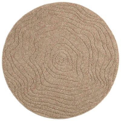 vidaXL - Binnen- - en - buitenkleed - AGIRA - Naturel - Ø - 120 - CM - Polyester