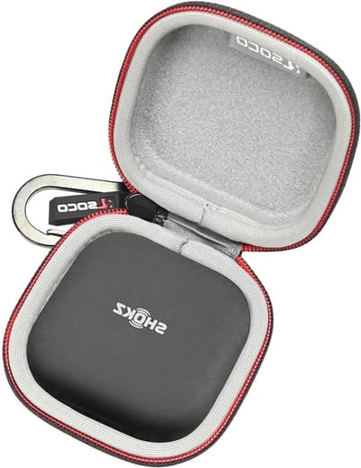 Duurzame en Waterdichte Hoofdtelefoon Case voor Open-Ear Headphones met Carabiner, Schokbestendig en Stofdicht - Zwart