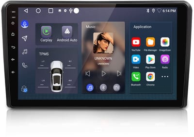 Junsun Android 15 Autoradio Geschikt Voor Audi A3 S3 RS3 (2003-2013)8P Accessoires, 1GB+32GB, Draadloze CarPlay, DAB+, GPS-Navigatie, Bluetooth, 9-inch Touchscreen, DSP, Quad-core processor