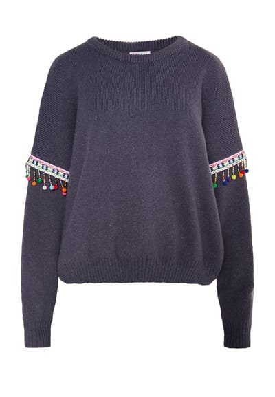 IZIA Jumper Dames donkergrijs