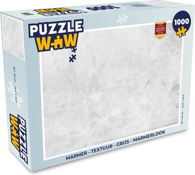 Puzzel Marmer - Textuur - Grijs - Marmerlook - Legpuzzel - Puzzel 1000 stukjes volwassenen