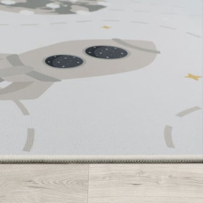 Kinderkamertapijt tapijt kinderkamertapijt antislip planeten sterren raketten