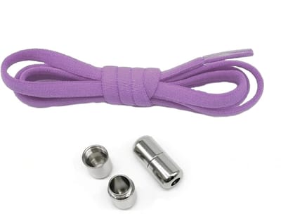 veters elastisch - Paars - Veters plat 0.5 cm - veters - elastische veters - sneakers - schoenen - sportschoenen  - 100 cm - veterschoenen dames - veterschoenen heren - elastische veters - kinderen - lock laces - capsule
