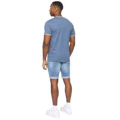 Crosshatch Heren Shellworth T-Shirt (Denim)