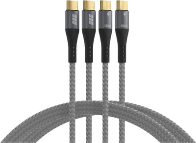 EFB Elektronik USB-CC-00005 USB-kabel USB 2.0 1 m USB C 0,48 Gbit/s 100 W Zwart, Grijs
