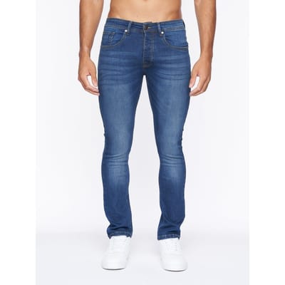 Crosshatch Heren Buraca Slim Jeans (Stone Wash)