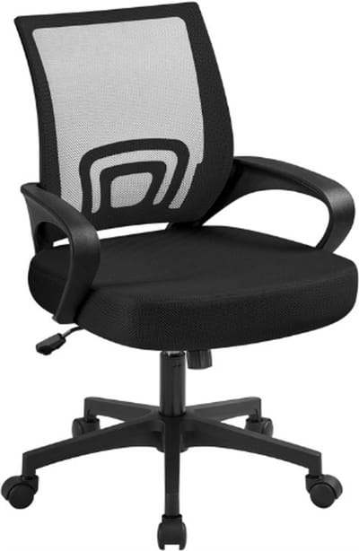 Yaheetech Ergonomische Bureaustoel - Managersstoel Draaistoel Met Mesh Rugleuning - Kantelfunctie Comfortabele Kantoorstoel Voor Werk En Thuis