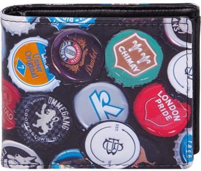 Shagwear Portemonnee - Stoere Billfold Heren Portemonnee - Mannen - Kunstleer - Beer Caps (009880W)