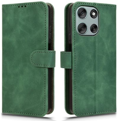Coverup Hoesje - Geschikt voor Motorola Moto G56 Hoesje - Coverup Book Case - Groen