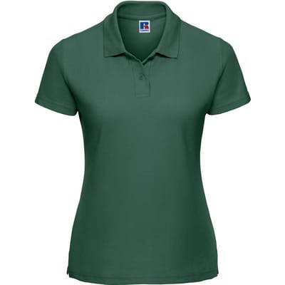 Russell Dames/Dames Klassiek Effen Poloshirt van Polycotton (Fles groen)
