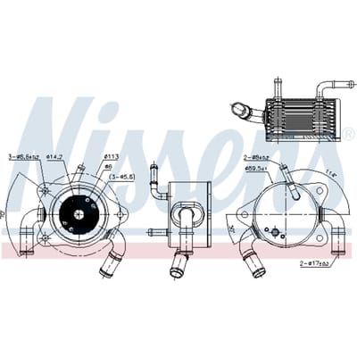 Olie radiator, automatische versnellingsbak NISSENS 91180