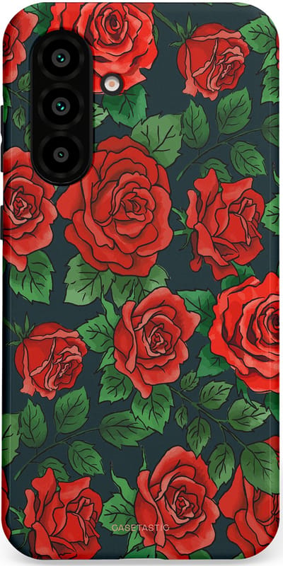 Casetastic Hoesje Geschikt voor Samsung A56 / A36 - Stijlvolle Beschermende Duo-layer Case - Rozen rood
