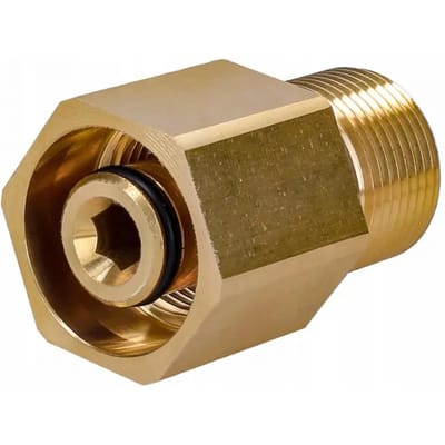 Rosfix Aansluiting Vervanging - Adapter M22x1,5 EasyLock Messing - 300 bar, 155°C - Geschikt voor Kärcher