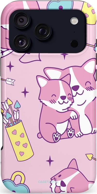 Casetastic hoesje geschikt voor Apple iPhone 17 Pro Max - MagSafe - Dubbellaagse bescherming - Cupi Cori - Fashion Case - Lichtroze Lila Wit
