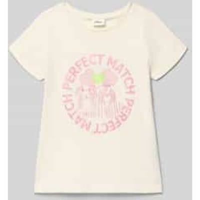 T-shirt met rubberen glitterprint voor meisjes s.Oliver