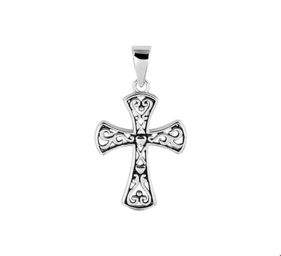 The Jewelry Collection Hanger Kruis - Zilver Geoxideerd