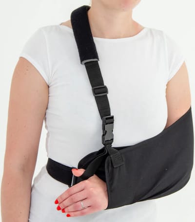 Reh4Mat Mitella - Arm Sling voor Schouder & Elleboog - Verstelbare band - Ademend materiaal - XXL - Zwart