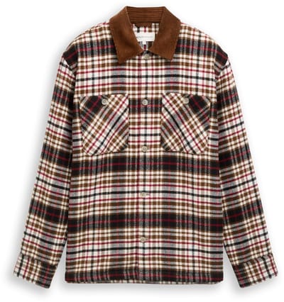 Tom Tailor Denim - Overshirt met ruitjesmotief - Maat XL - brown red black check