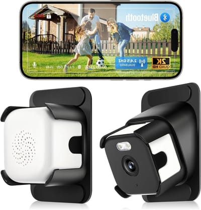 Raamcamera voor Beveiliging - Wit - 3MP - 2.4G & 5GHz Bewakingscamera met Verstelbare Montage - Voor Thuisgebruik