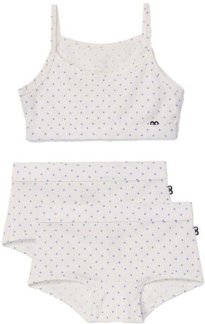 Woody ondergoed set meisjes - wit - bol - 1 topje en 2 boxers - maat 152