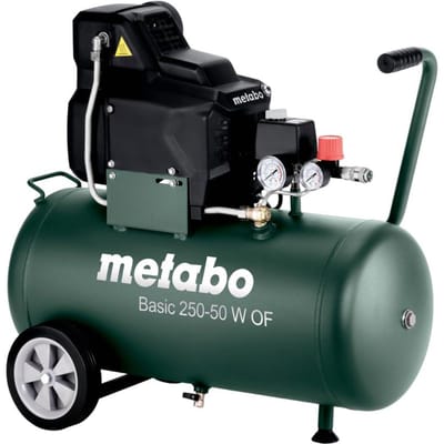 Metabo Basic 250-50 W OF Compressor - 1500W - olievrij - 8 bar - 50L - 100 l/min