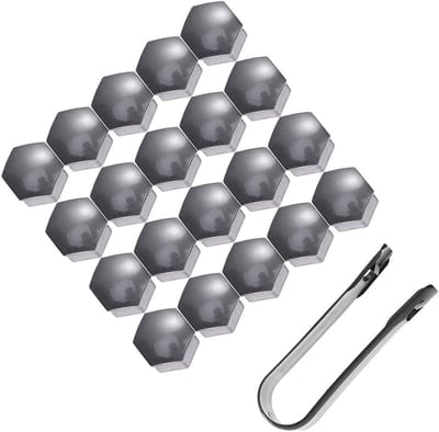 20 stuks 21mm Wielmoer Cap Bout Covers - Universele Zeshoekige Autosluiting met Verwijderingstool