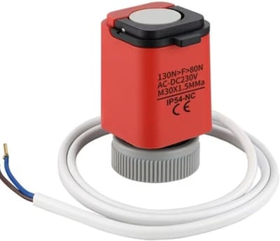 Thermo-elektrische Actuator voor Vloerverwarming en Waterstroomregeling (230V)