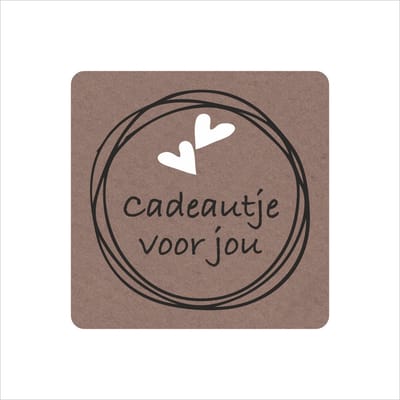 Sluitstickers - Sluitzegels - Kadootje voor Jou - Rol Van 250 Stuks - Etiketten - Kraft