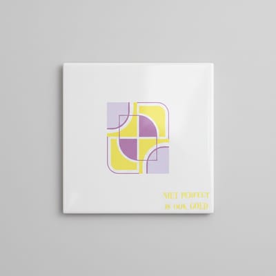 Niet Perfect Is Ook Goed Tekst Decoratieve Tegel 15×15 cm – Moderne Abstracte Inspirerende Wandtegel voor Huis & Kantoor Decor