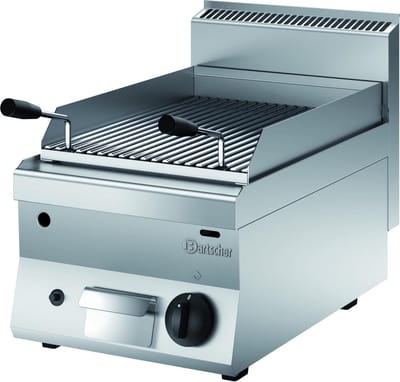 Bartscher Lavasteengrill Gas 650 B400 - 7kW - Tafelmodel - 400x650x295mm