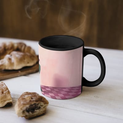 Magische Mok - Foto op Warmte Mokken - Koffiemok - Stoel - Vaas - Bloemen - Geblokt - Magic Mok - Beker - 350 ML - Theemok
