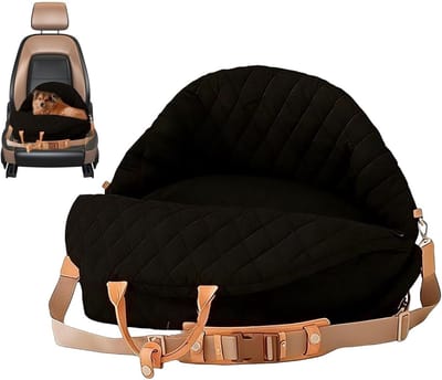 Huisdier autostoel - Reisbox kat - Veilig reizen - Verstelbare riem - 45 x 43 x 34 cm - Meerkleurig