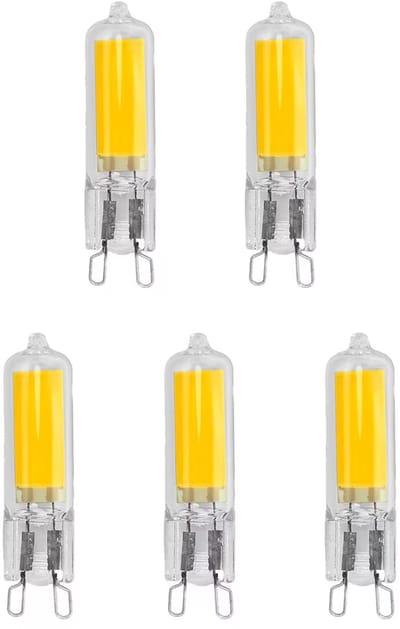Avide G9 LED Insteeklamp 2W 220-240V - 3000K - 200lm - LED Lampjes Insteek - Warm wit licht - Vervangt 21W lamp - 5 stuks