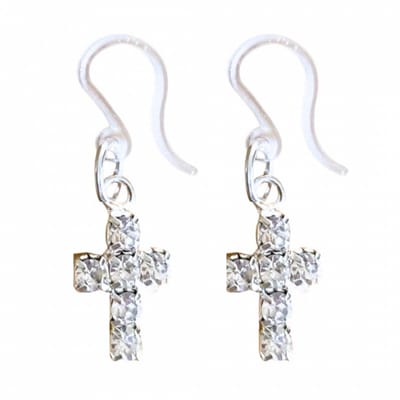 Allergievrij -oorbellen -kruis strass-Charme Bijoux