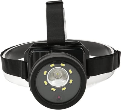 Oplaadbare koplamp met 1080P HD videocamera voor kamperen, fietsen, wandelen - Zwart