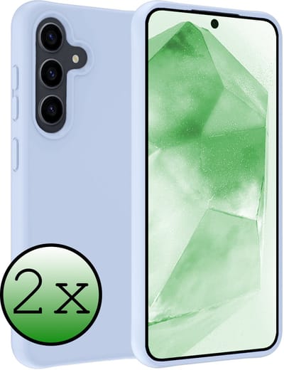 Hoesje 2 Stuks - Geschikt voor Samsung Galaxy A56 - Sterk & Shockproof - Case Siliconen - Back Cover - Telefoon Hoes - Lichtblauw