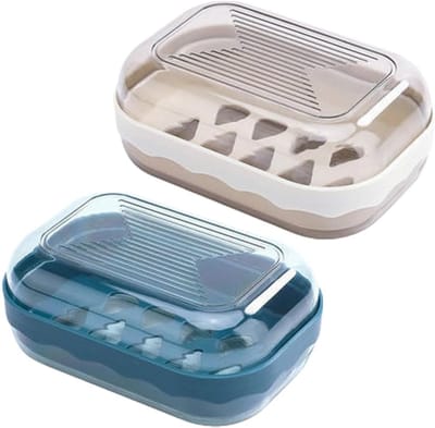 Waterdichte Zeepdoos Set van 2 - Makkelijk Schoon te Maken, Met Deksel en Ideaal voor Reizen