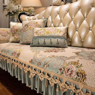 Luxe Europese Stijl Sofahoezen Vier Seizoenen Universeel Antislip Sliphoes Jacquard Stof Woonkamer Decoratie Bankhoes 70x70cm 1pc