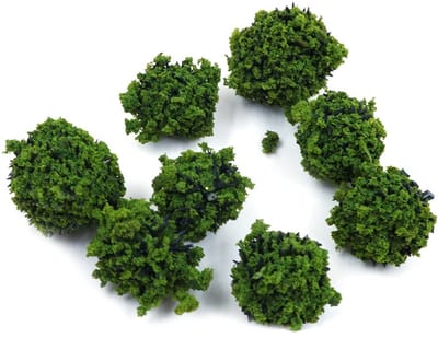 Dailygoods- Miniatuur Vegetatiegroepen 40 Stuks - Struiken/Bosbomen - Spoorwegkunstgras - Modeltreinen - Zandtafel - Milieuvriendelijke Materialen - Modelbouwbeplanting