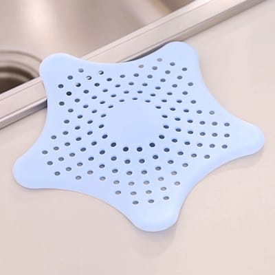 Silicone afvoerstop voor in de keuken en badkamer | Stervorm | afvoerplug | doucheput | Anti-haar afvoer stop | anti verstopping | Ontstopper | Gootsteen zeef | Licht-blauw