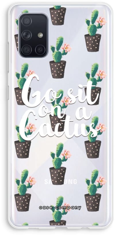 Case Company® - Hoesje geschikt voor Samsung Galaxy A71 hoesje - Cactus quote - Soft Cover Telefoonhoesje - Bescherming aan alle Kanten en Schermrand