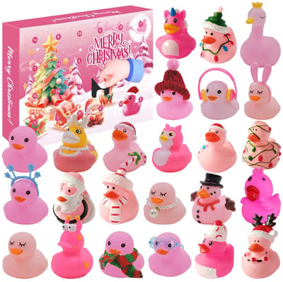 Adventskalender 2026 voor kinderen - met badeendjes - piepende eendjes - aftelkalender met 24 dagen tot Kerstmis - cadeaus