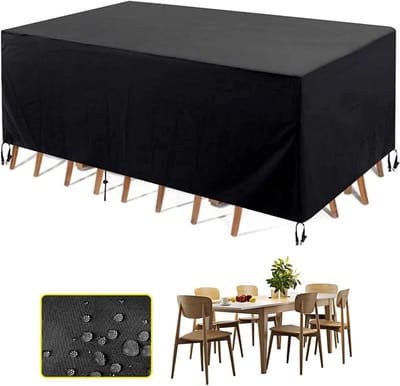 Beschermhoes Tuinmeubelen - Tuinstafelhoes Dekzeil - Meubels Beschermen - Waterdicht Oxford Materiaal - 140 x 80 x 100 cm - Zwart