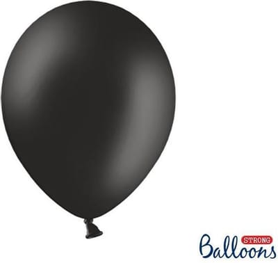 Pastel Ballonnen Zwart (50st)