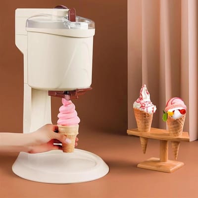 IJsmachine - Soft Serve Maker - Thuis Desserts Maken - Automatische Bediening - 1 Liter Capaciteit - Wit