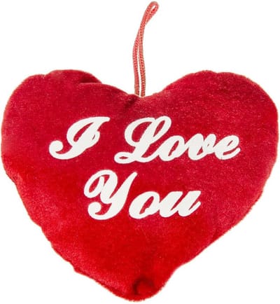 Duckiez Hart kussen - rood - I Love You - 13 cm - pluche - Valentijn cadeau - hartjeskussen - moederdag cadeau - knuffelhart