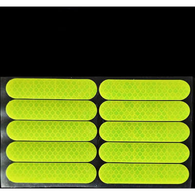Reflecterende Fietsstickers Nachtstickers voor Motorfietsen Decoratieve Patches voor Helmen Waterdicht Slijtvast Reflecterende Strips groen
