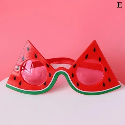 Lunettes de soleil forme pastèque Lunettes adultes Thème fruits d'été Fête Hawaïenne Plage Garçon ainsi que Fille Événement Anniversaire Fêtes Décoration